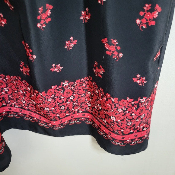 Fashion Bug Black And Red Floral Spaghetti Strap Dress, Size 12 - Picture 5 of 5